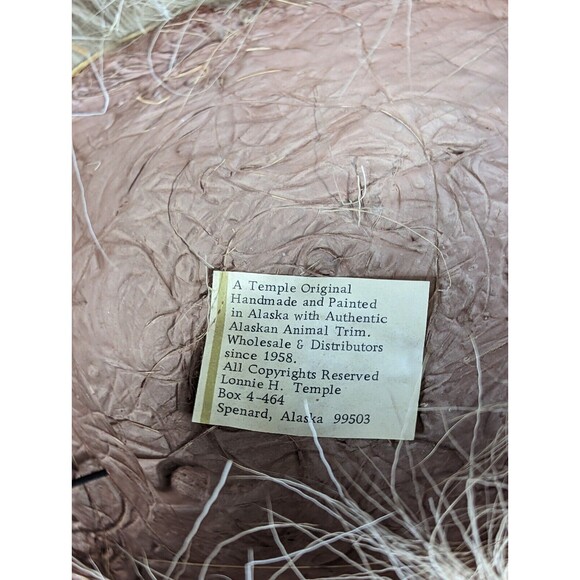 Two (2) 1950s Native Alaskan Plaque Faces Man Woman by Lonnie H Temple Handmade - Picture 5 of 7